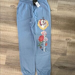 Blue Aritocrats Sweatpants with Graphic Design